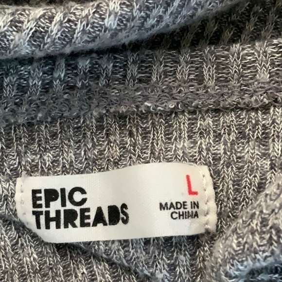 𝅺epic THREADS grey cardigan. Size L - Picture 5 of 6